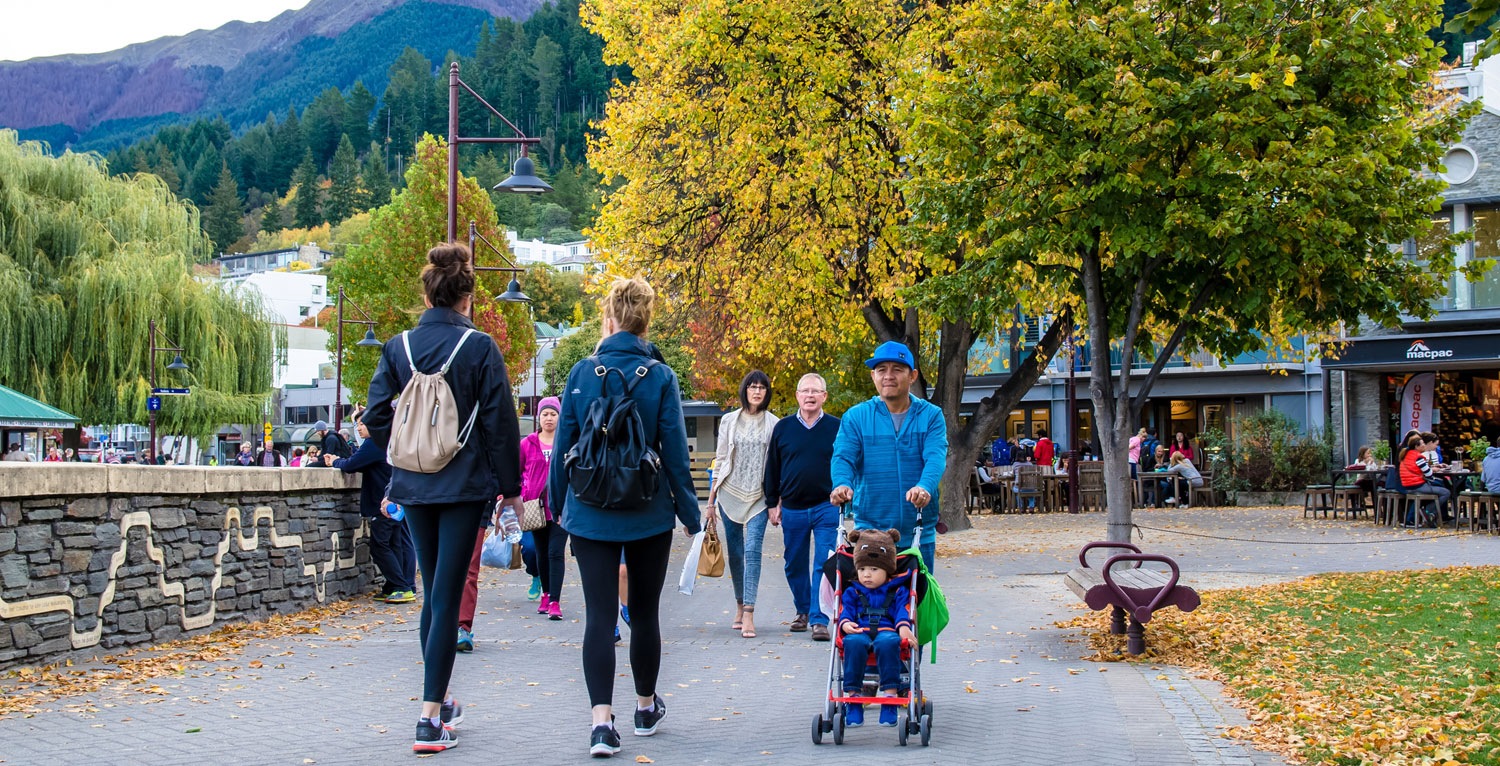 People walking outdoor in a marketplace 