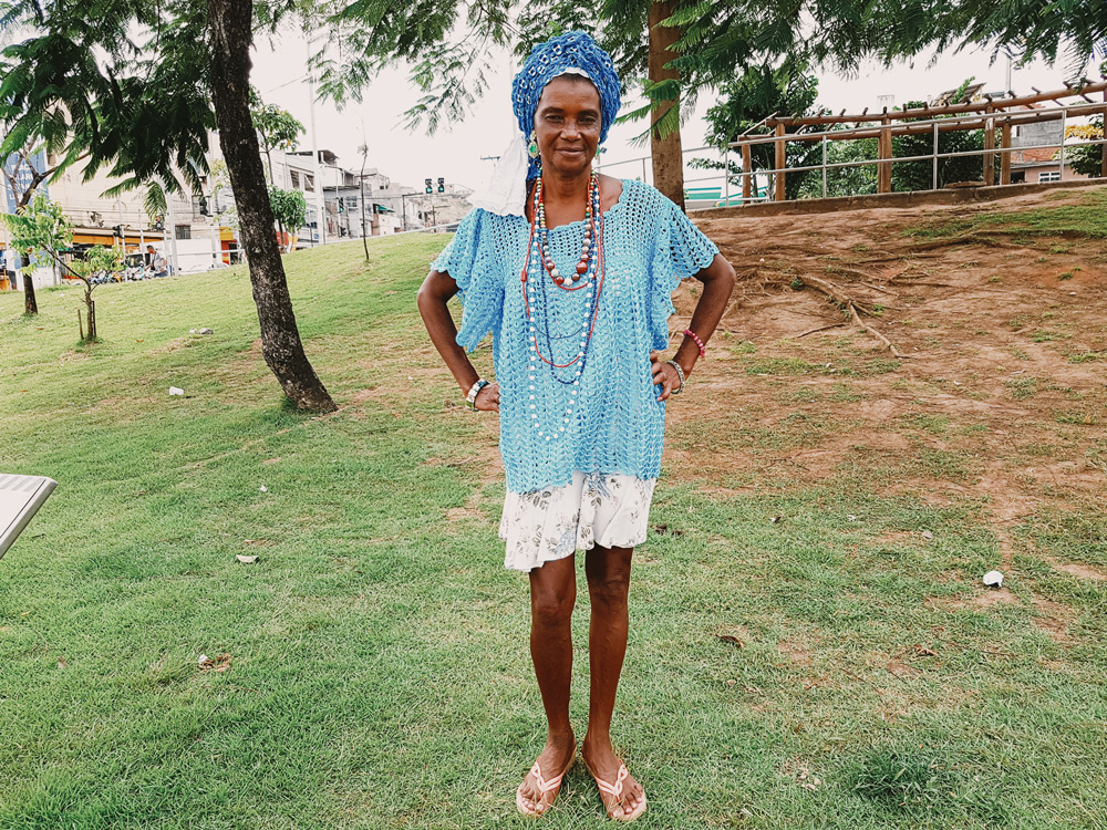 Claudete de Souza, 63, who participated in the ABAM course meant to help Baiana de Acarajé improve their business models