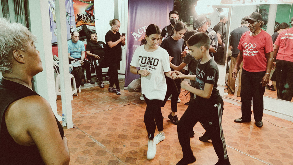 13-year-old Daniela applies the lessons she's learned during a dance session.