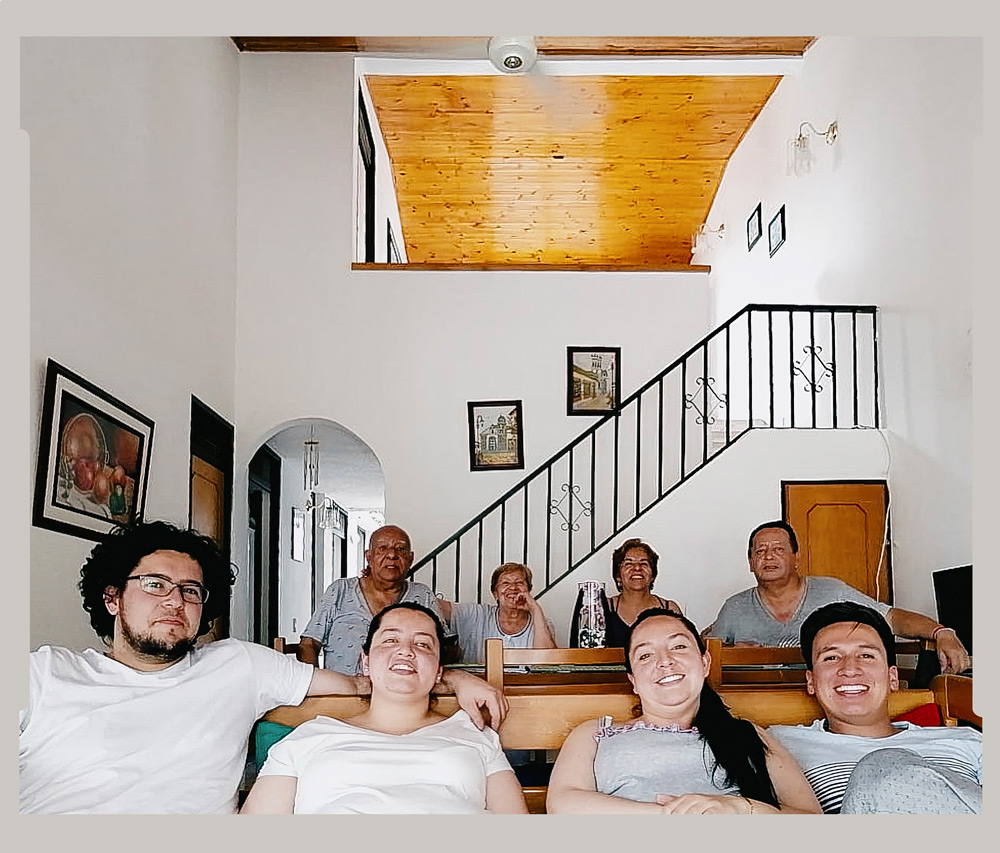 Pati, Jorge, and family in their vacation home (and future retirement residence) in the countryside