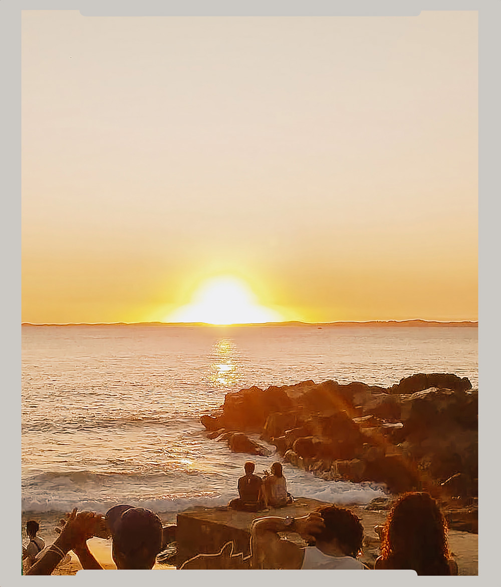 Sunset at the beach where Sheila often goes