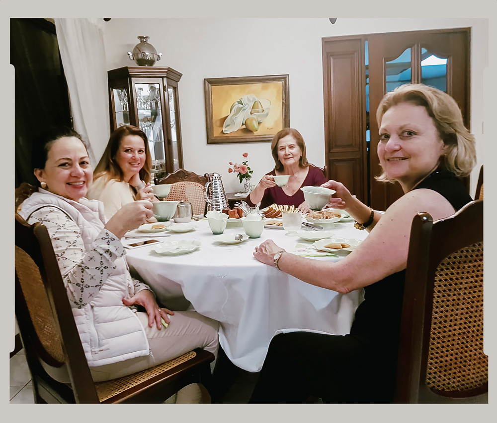 An in-person gathering at a friend's house — the first in nearly two years because of the pandemic