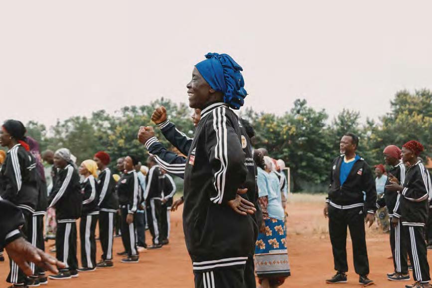 The Kabuku AAC’s tracksuits were provided by HelpAge Tanzania through the SADC Project.
