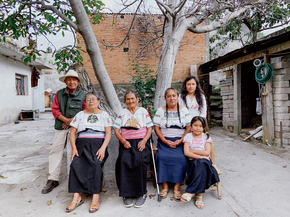 Four generations of the Baltazar Marquez family in their Ixtenco home
