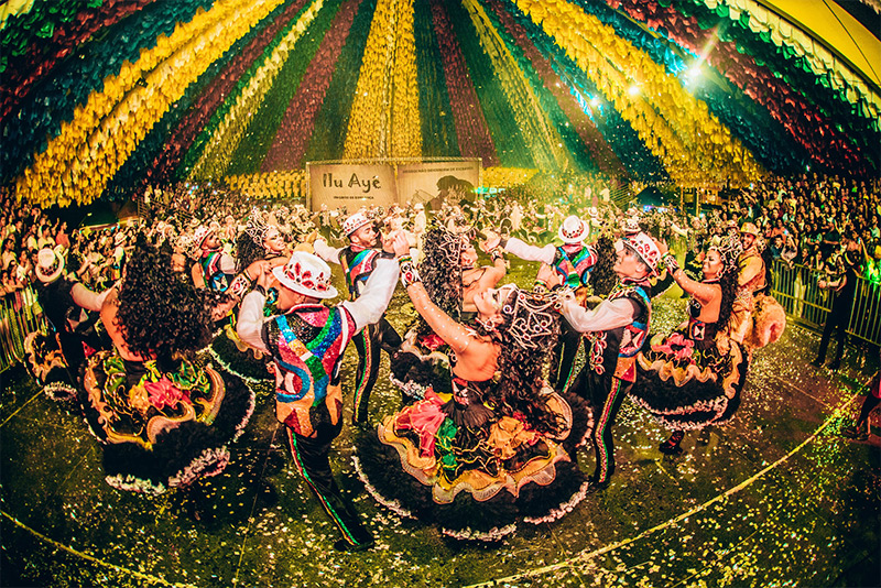 elderly Brazilians dancing at an event