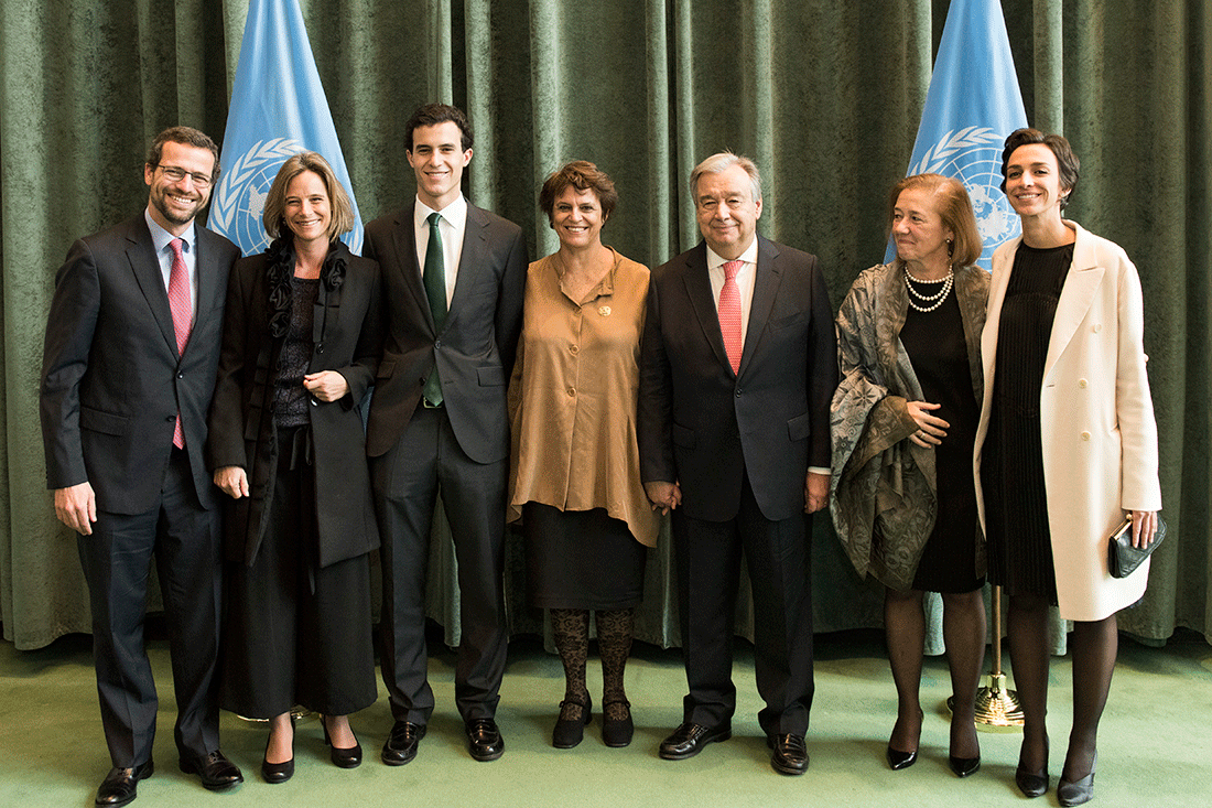 UN Secretary-General Antonio Guterres family photo 